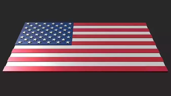 USA flag 3D model
