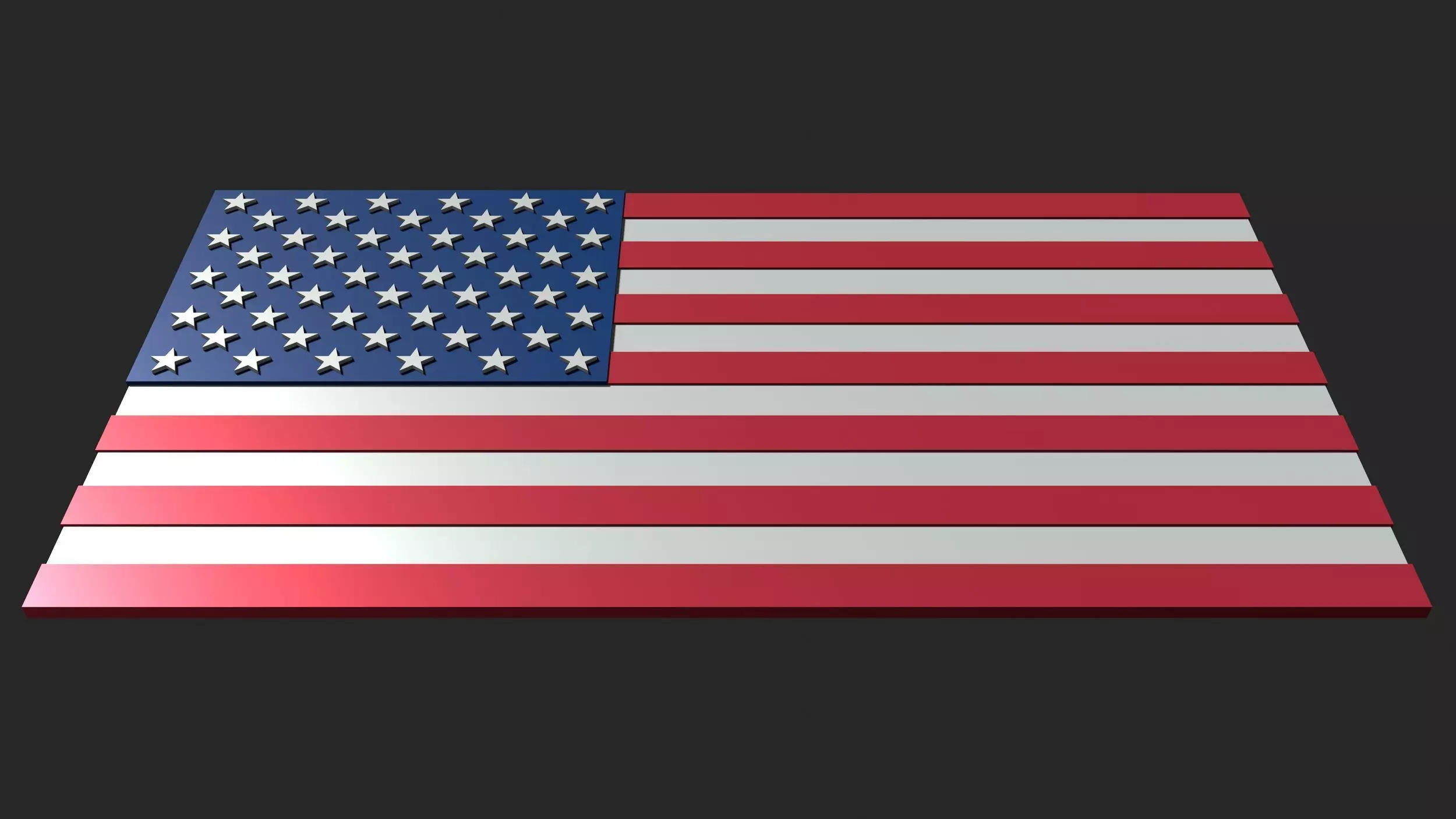 USA flag 3D model_0