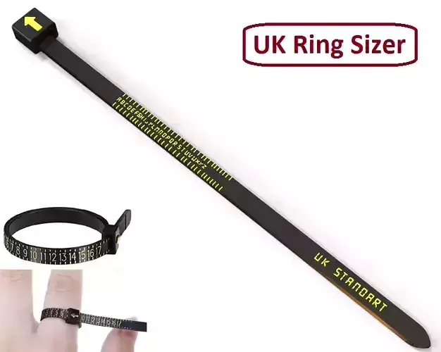 UK Finger Ring Sizer 3D print model