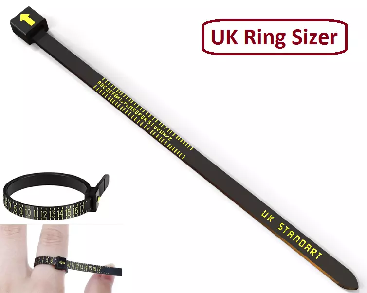 UK Finger Ring Sizer 3D print model_0