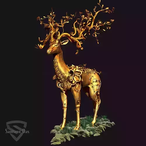 Golden Deer 3d Print 3D print model