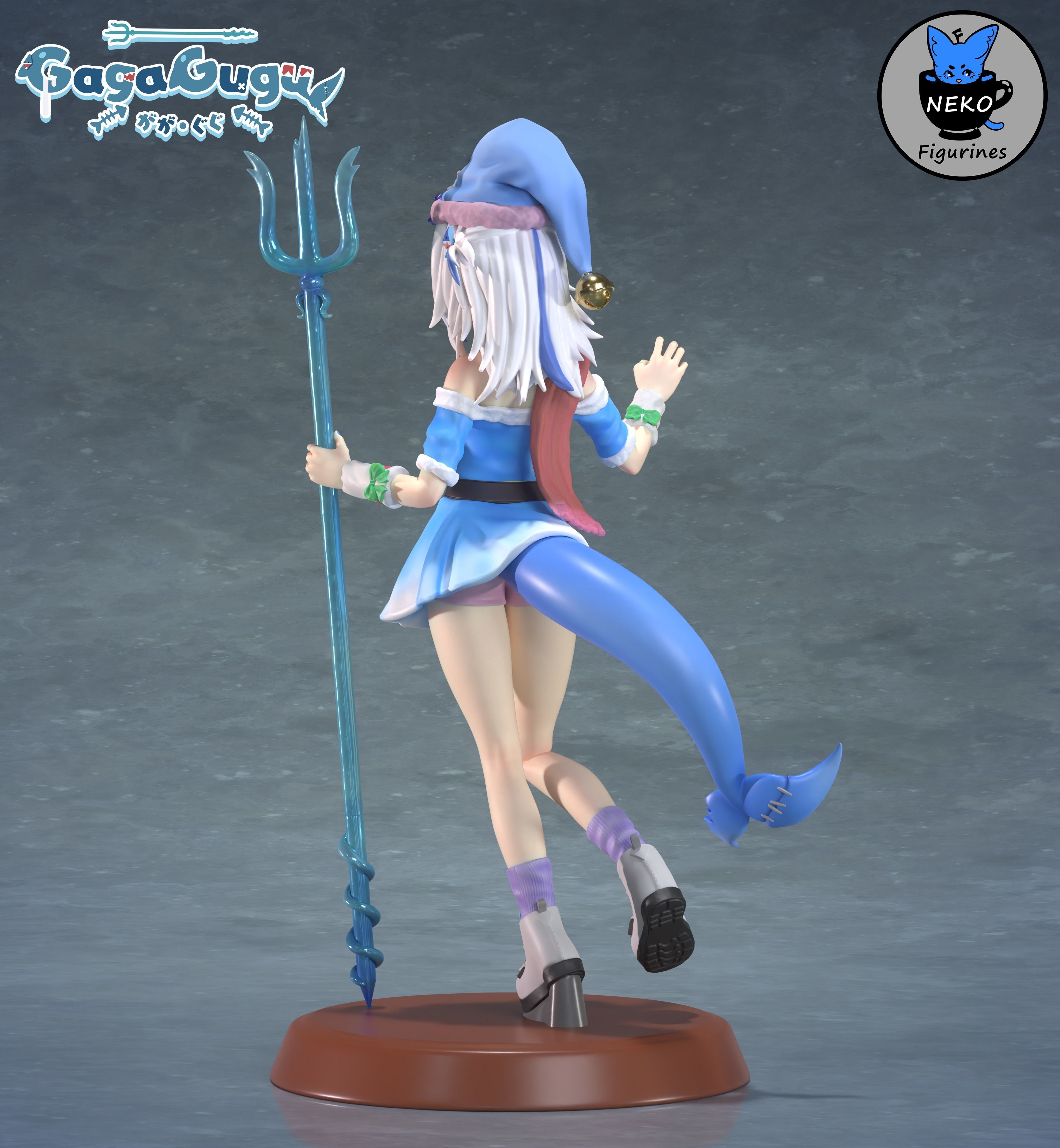 Gawr Gura - Hololive Vtuber Anime Figurine STL For 3D Printing 3D print model_10