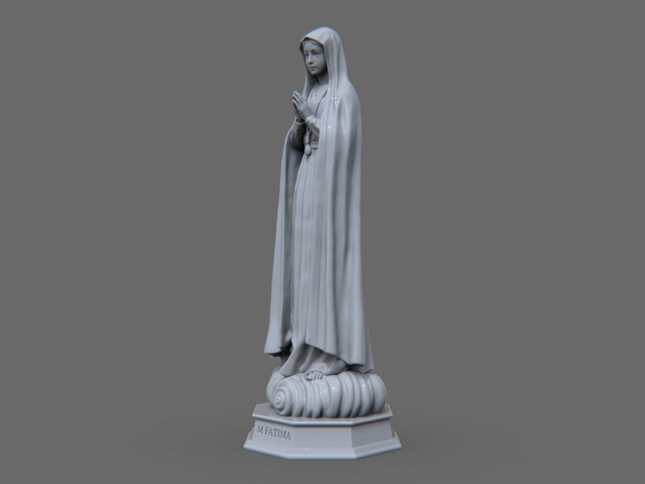 Our Lady of Fatima 3D print model_3