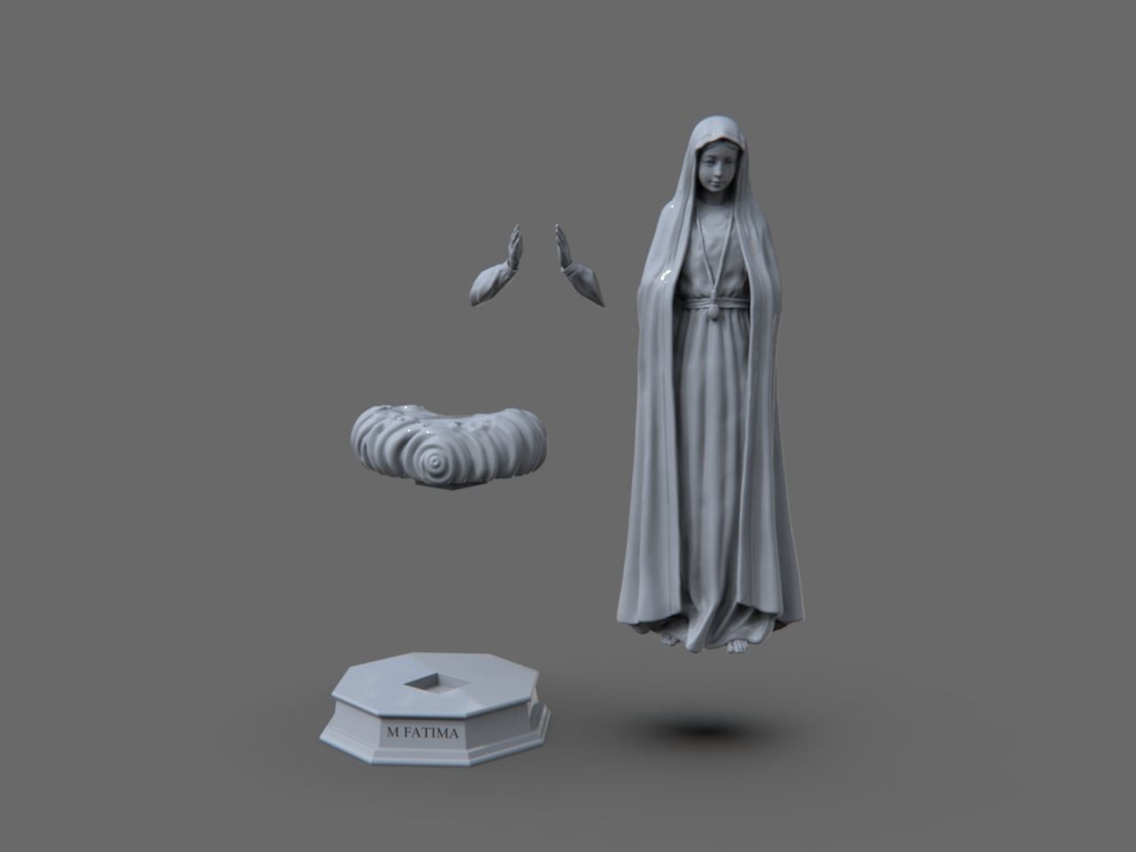 Our Lady of Fatima 3D print model_5