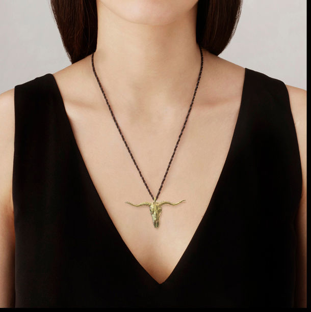 Ram Skull Pendant 3D print model_7