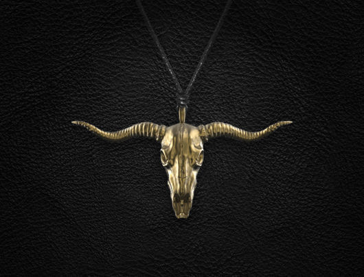 Ram Skull Pendant 3D print model_6