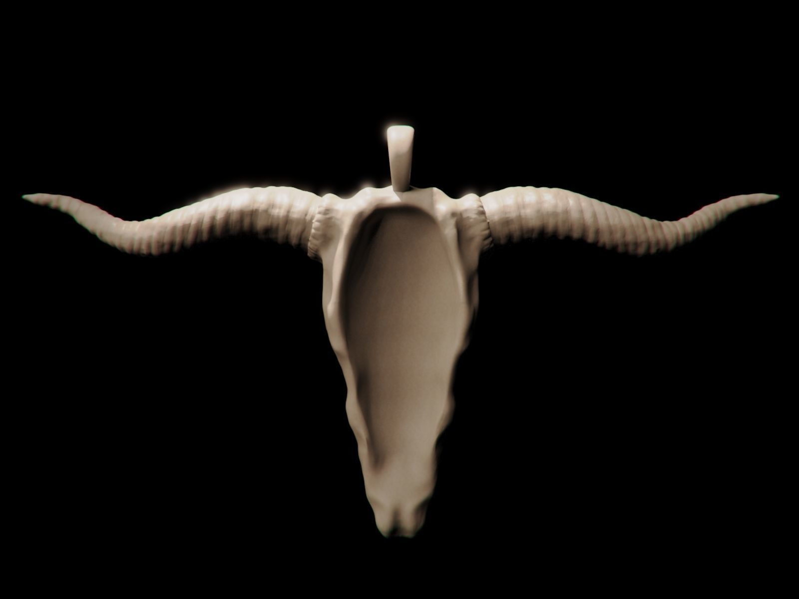 Ram Skull Pendant 3D print model_5