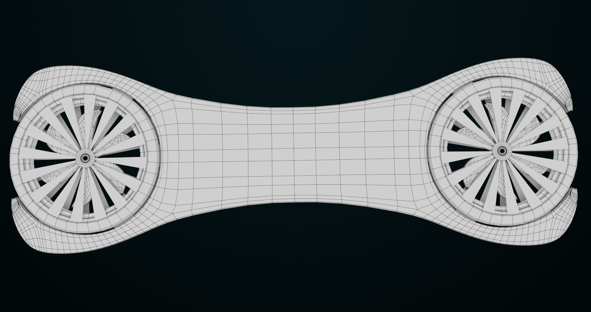 Sci Fi Hoverboard 3 All PBR Unity UE Textures Included Low-poly 3D model_16