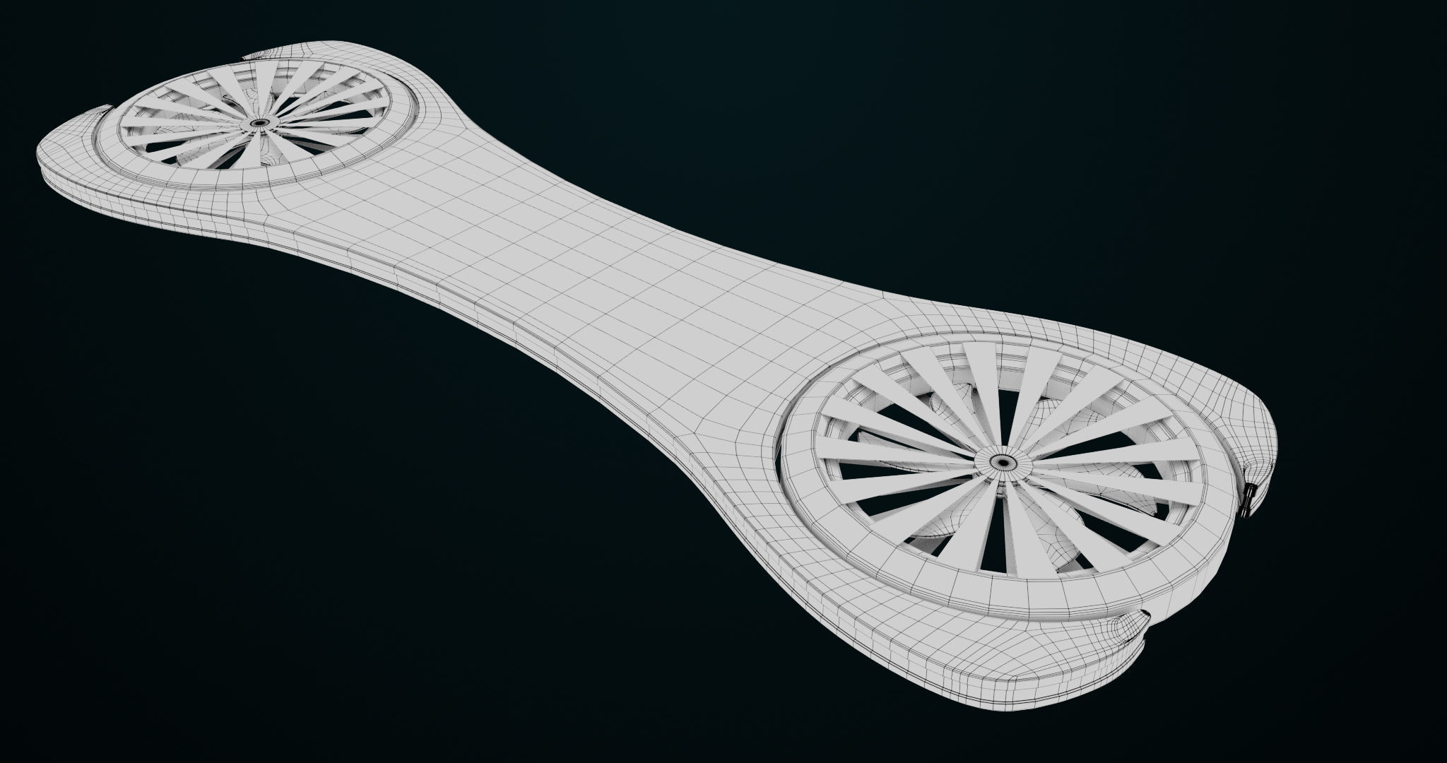 Sci Fi Hoverboard 3 All PBR Unity UE Textures Included Low-poly 3D model_17