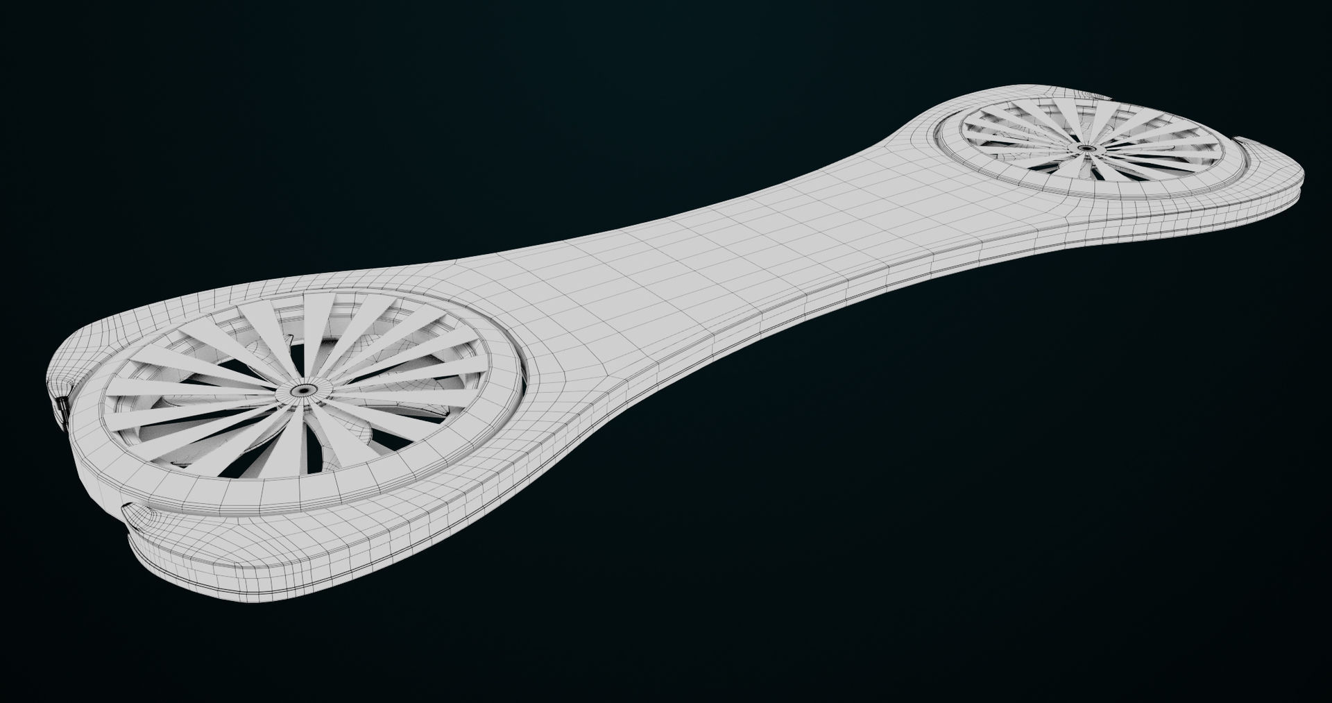 Sci Fi Hoverboard 3 All PBR Unity UE Textures Included Low-poly 3D model_19