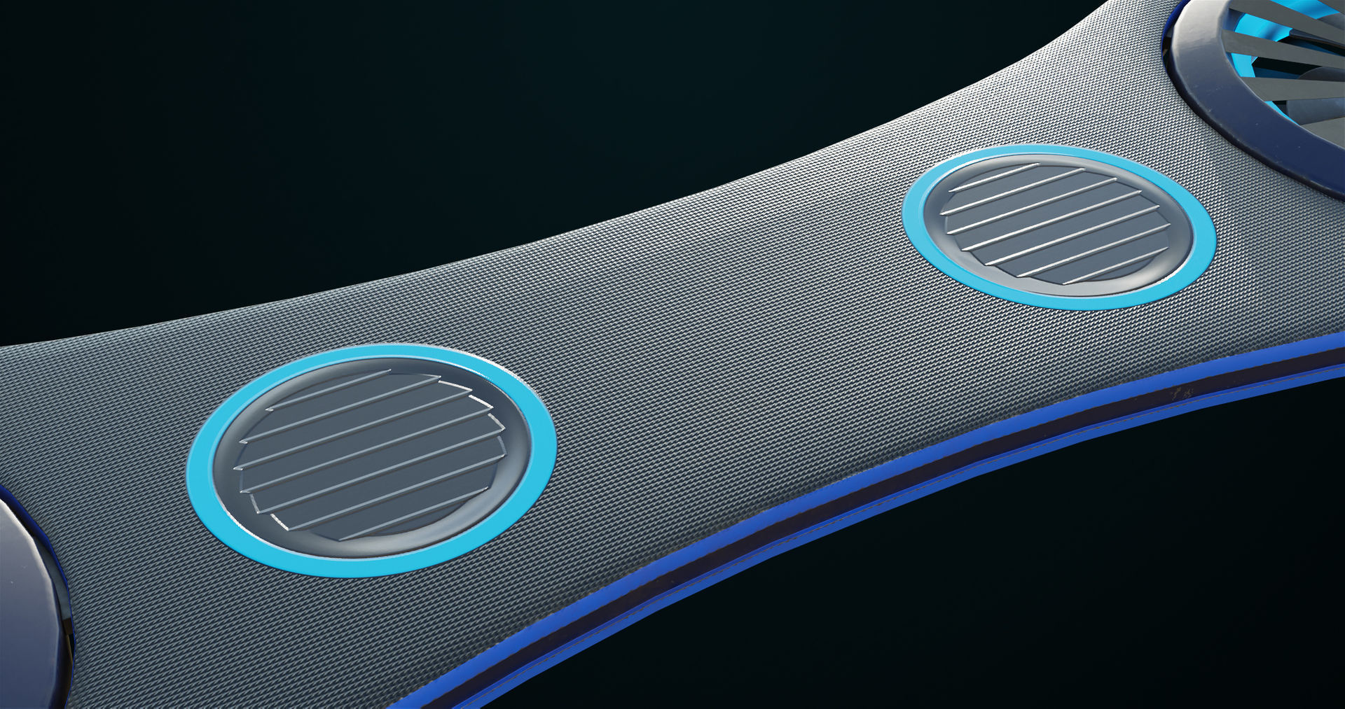 Sci Fi Hoverboard 3 All PBR Unity UE Textures Included Low-poly 3D model_12