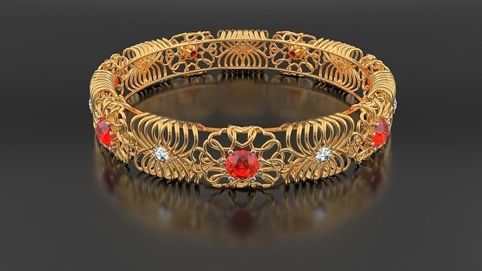 Trendy bangle 3D print model