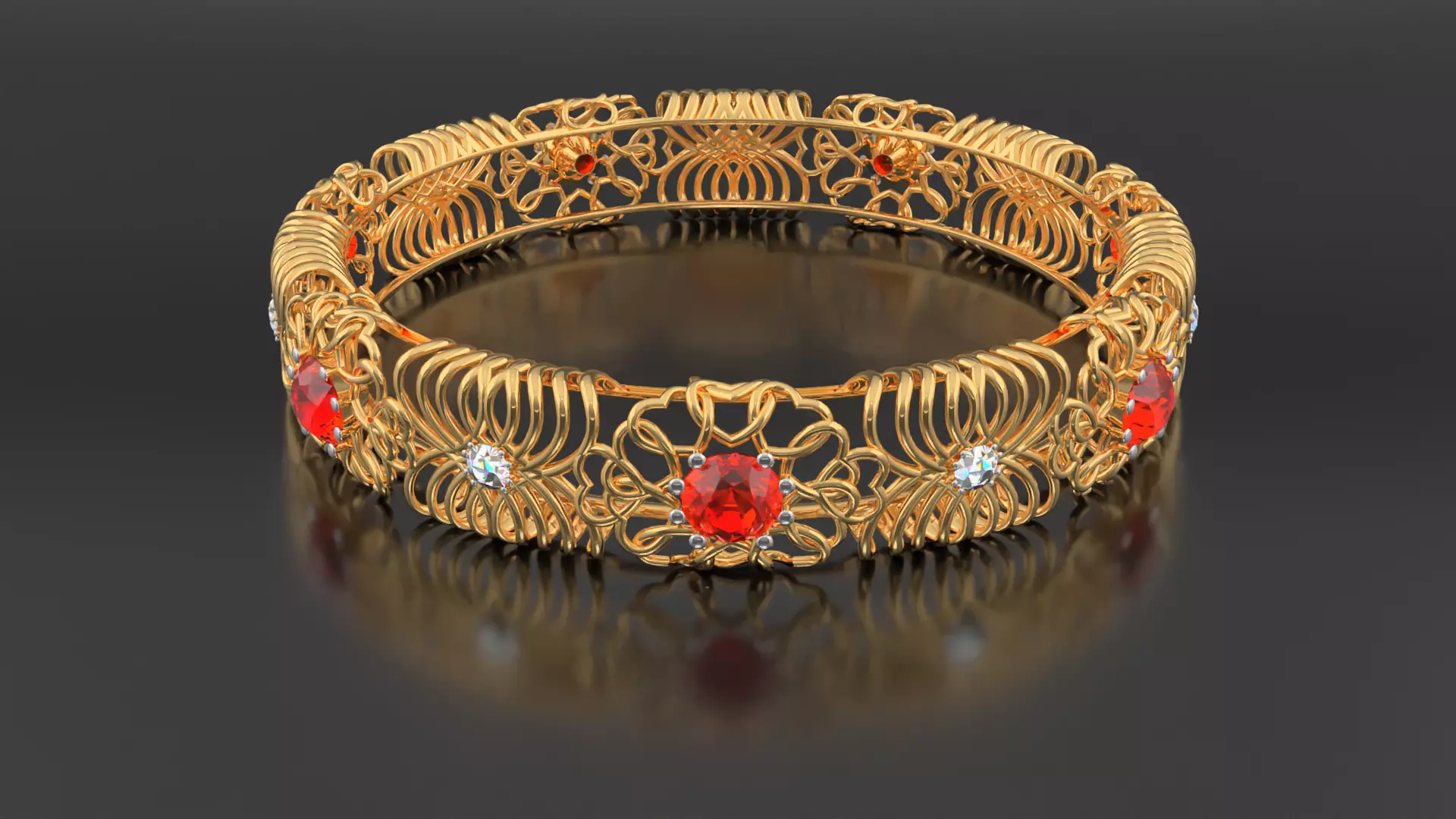 Trendy bangle 3D print model_0