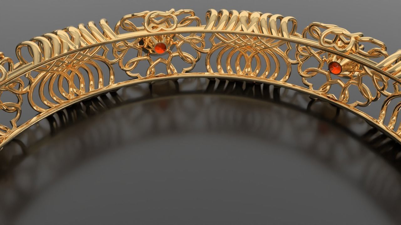 Trendy bangle 3D print model_5