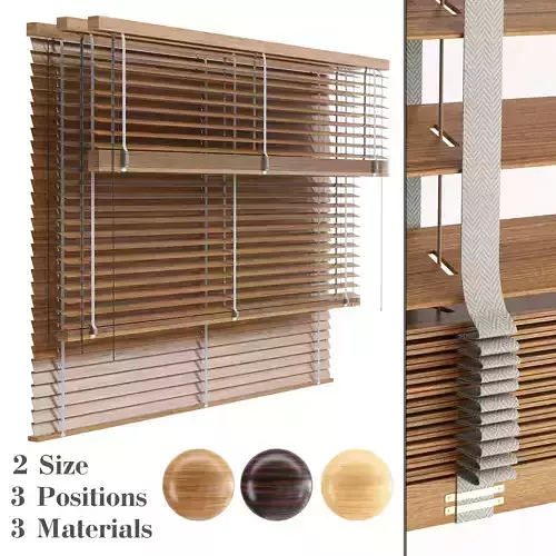Wooden blinds Set  3D model