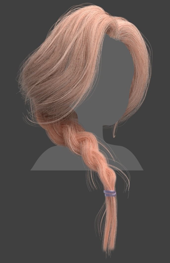 Loose Braid 3D model_3