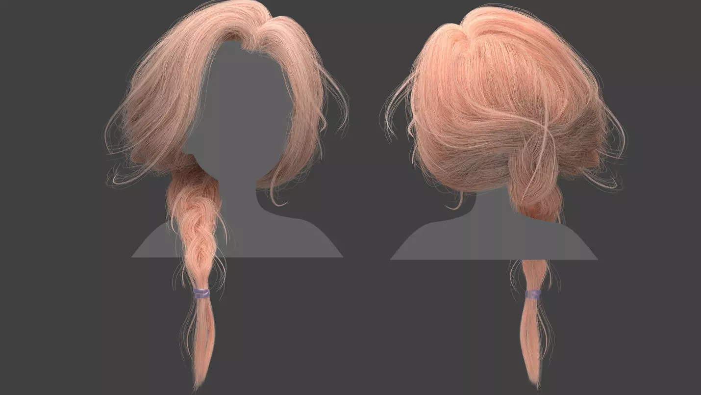 Loose Braid 3D model_0