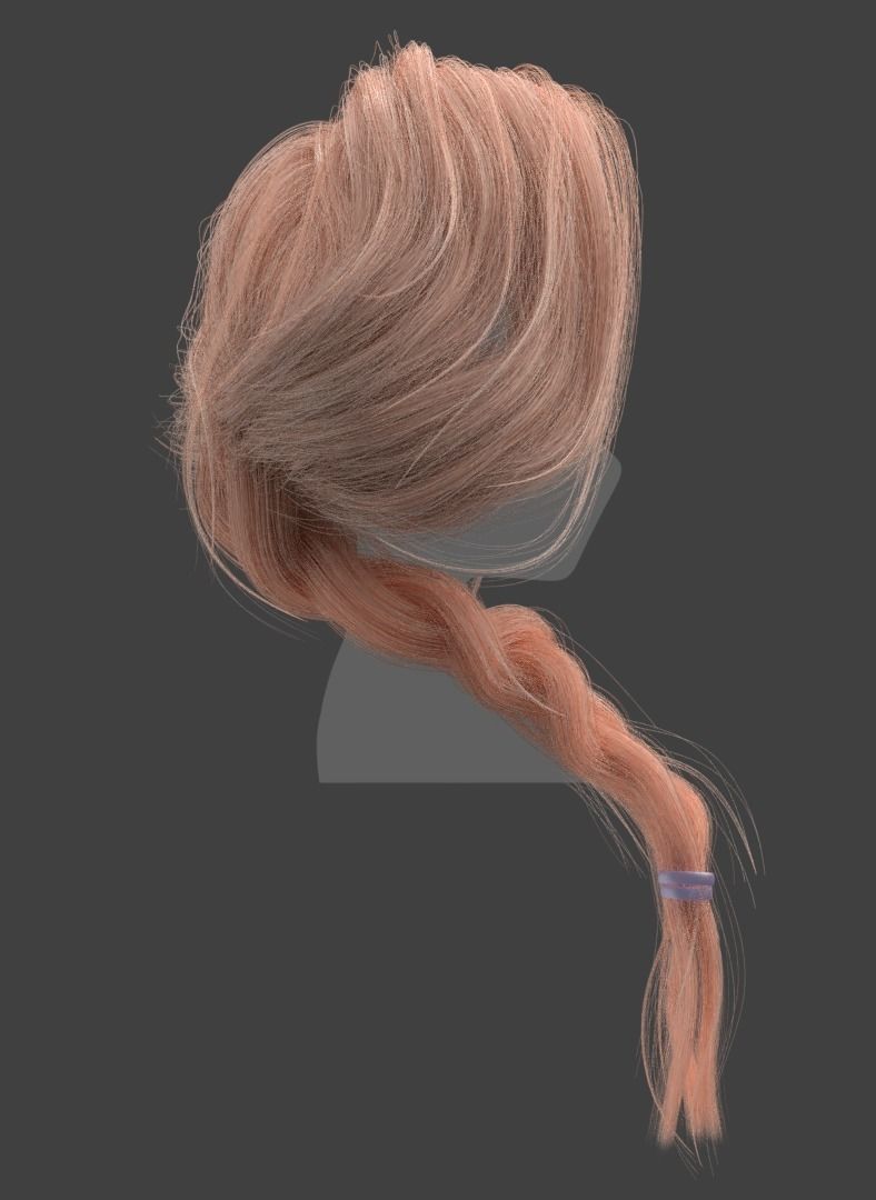 Loose Braid 3D model_4