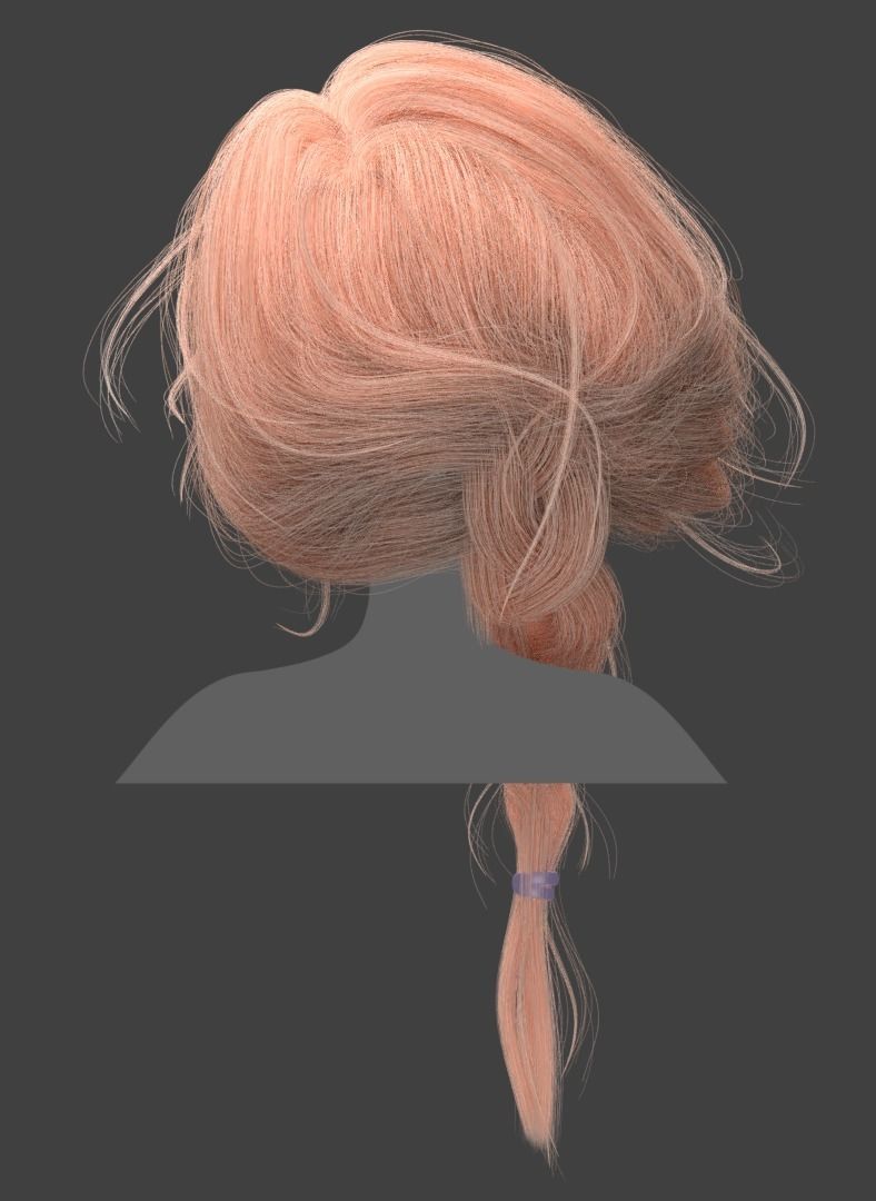 Loose Braid 3D model_5