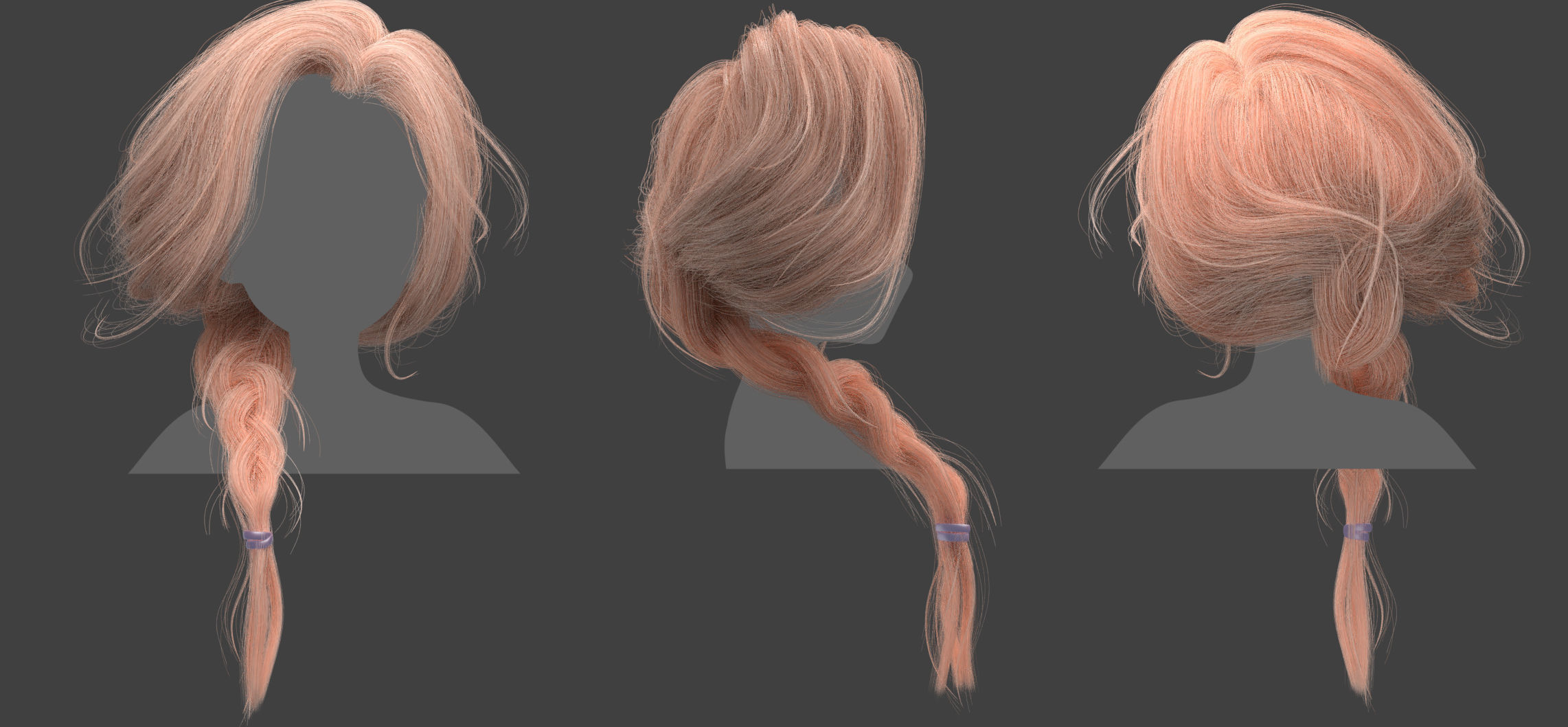 Loose Braid 3D model_6