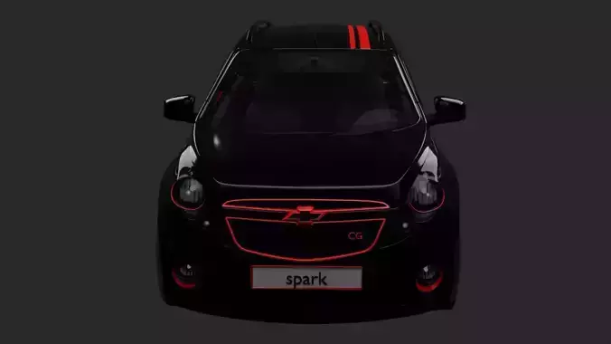 chevrolet saprk 3d models