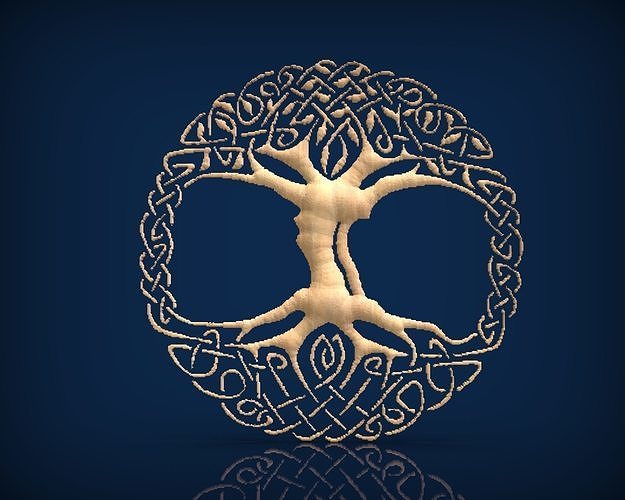 Carved panel painting STL 3D model