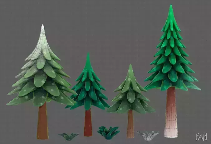 Trees Cartoon V17