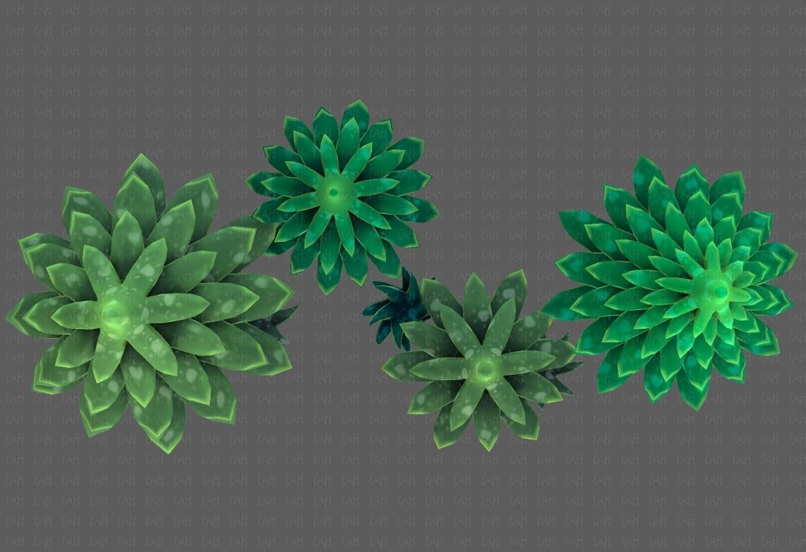 Trees Cartoon V17 Low-poly 3D model_35