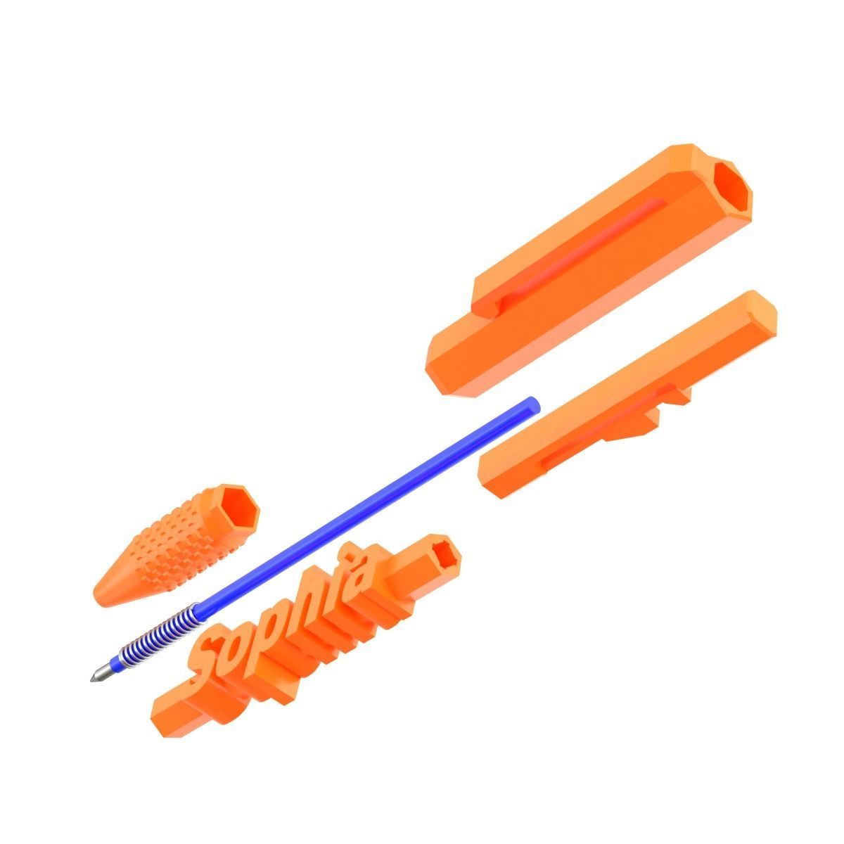 Printable Retractable Click Pen 3D print model_4