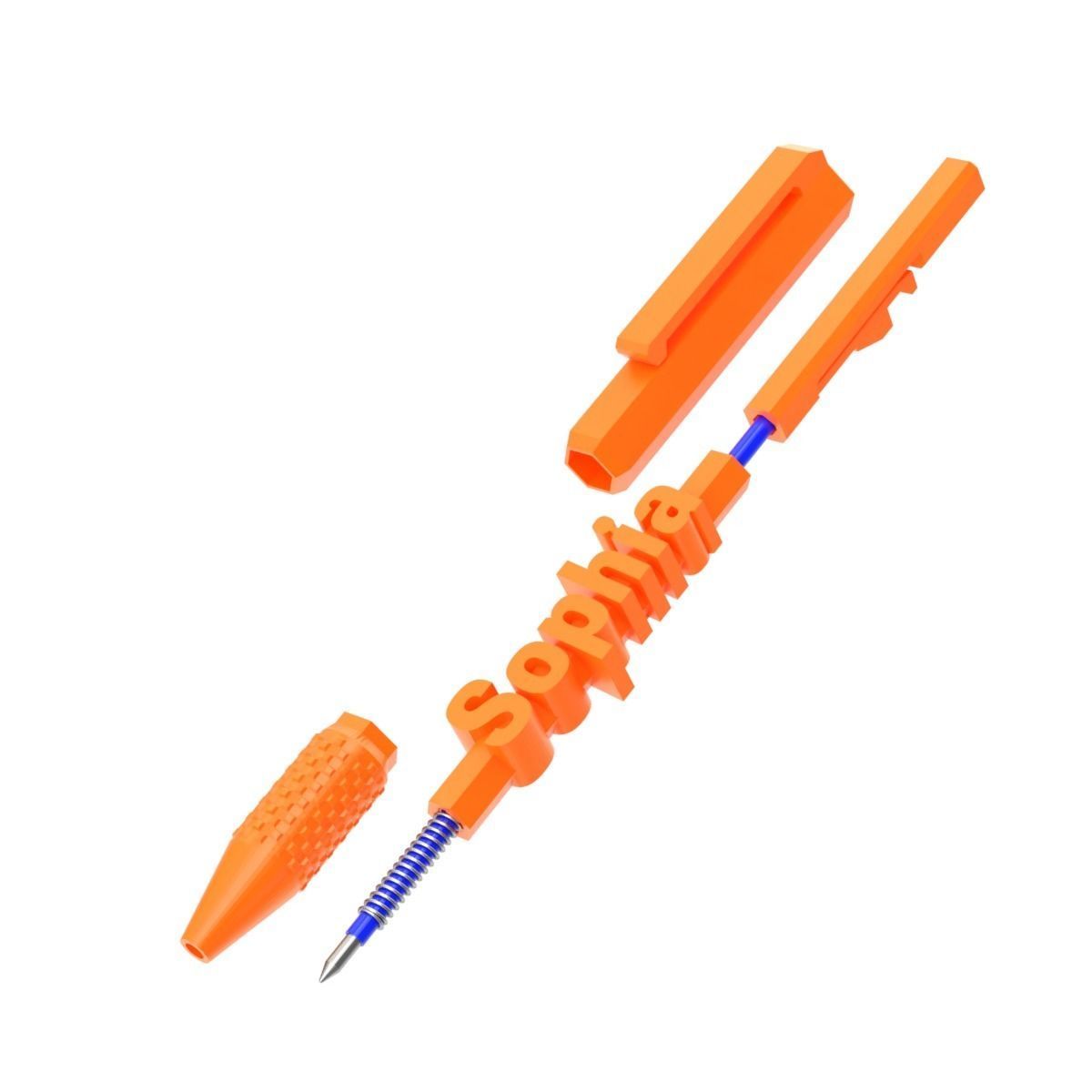 Printable Retractable Click Pen 3D print model_3