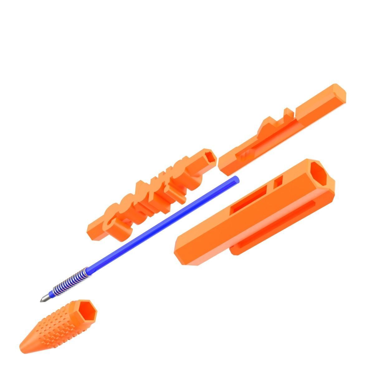 Printable Retractable Click Pen 3D print model_5