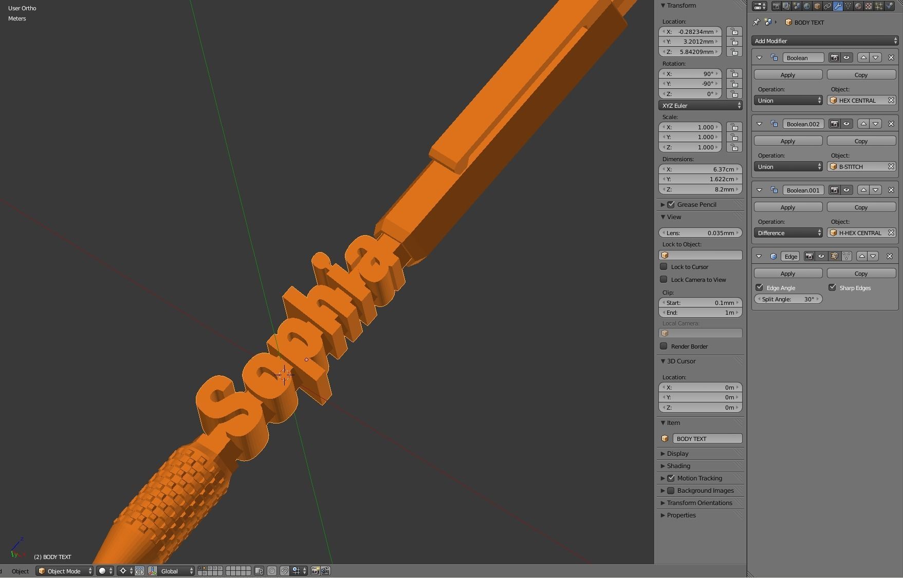 Printable Retractable Click Pen 3D print model_12