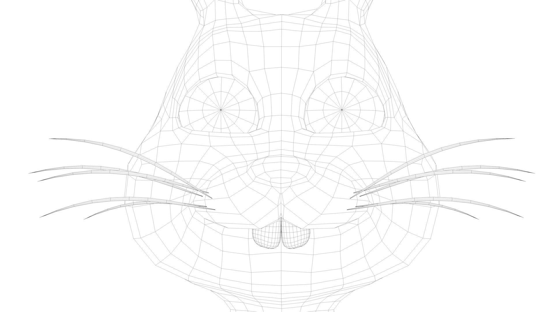 Cartoon Rabbit Low-poly 3D model_16