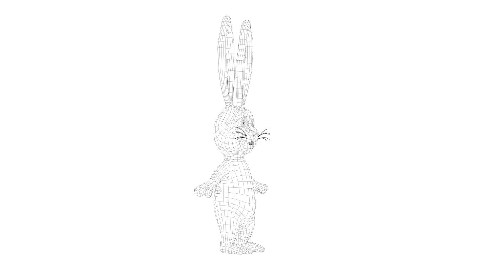 Cartoon Rabbit Low-poly 3D model_15