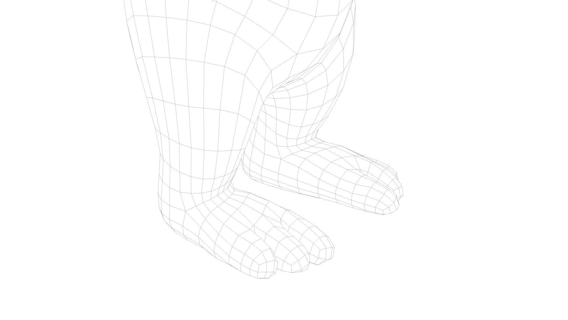 Cartoon Rabbit Low-poly 3D model_18