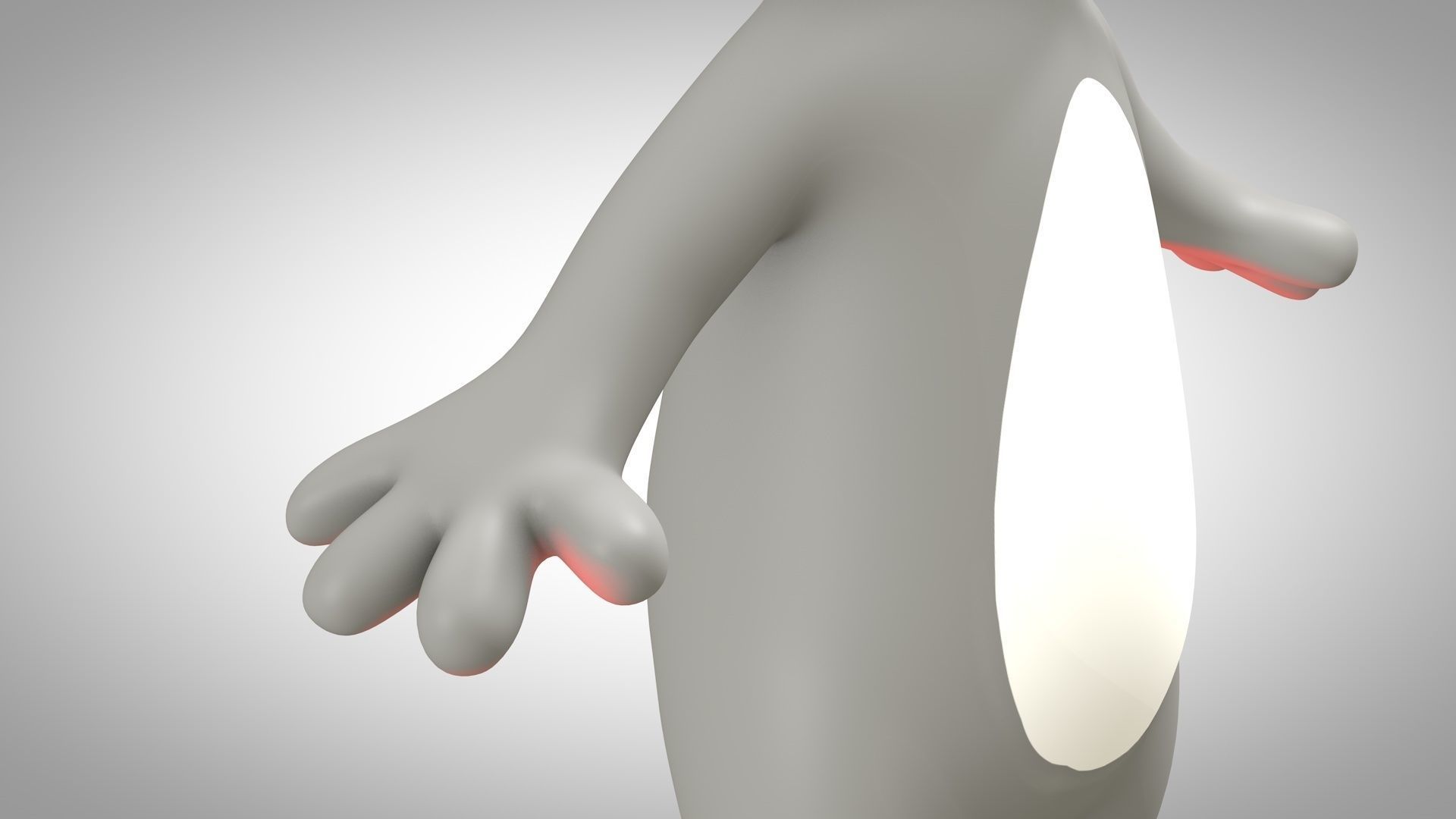 Cartoon Rabbit Low-poly 3D model_7