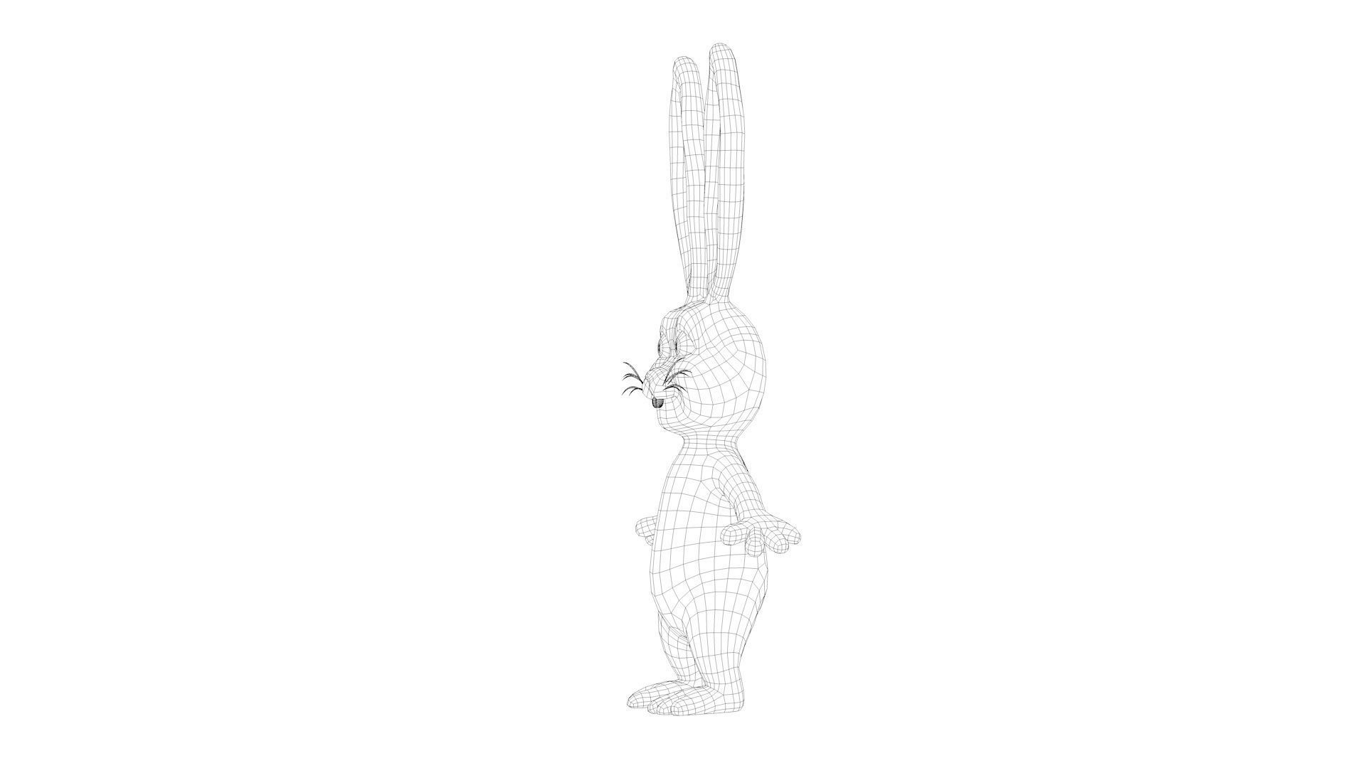 Cartoon Rabbit Low-poly 3D model_11