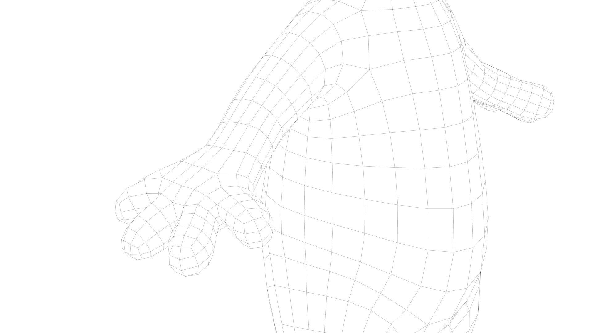 Cartoon Rabbit Low-poly 3D model_17