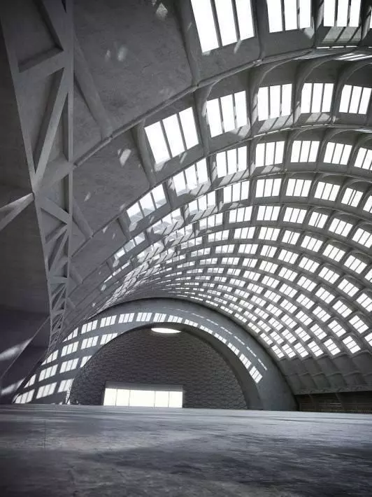 Empty Spacious Garage 3D model