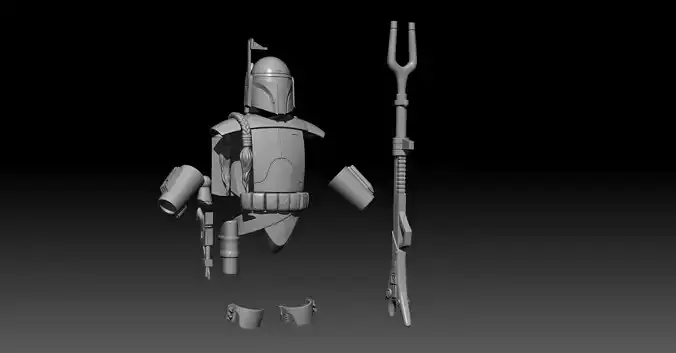 Boba Fett Holiday Speicial Full Size Props armor STL Files