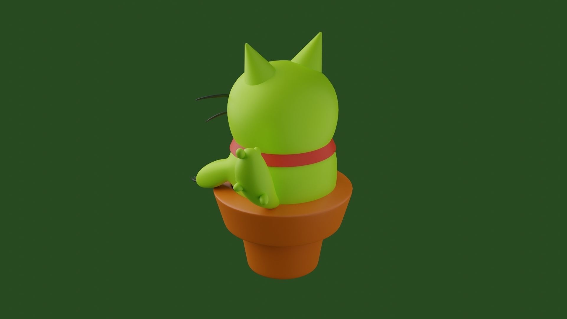 Plant Cactus Character 3D print model_2
