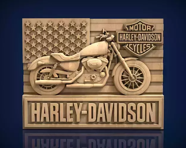 Carved panel painting STL