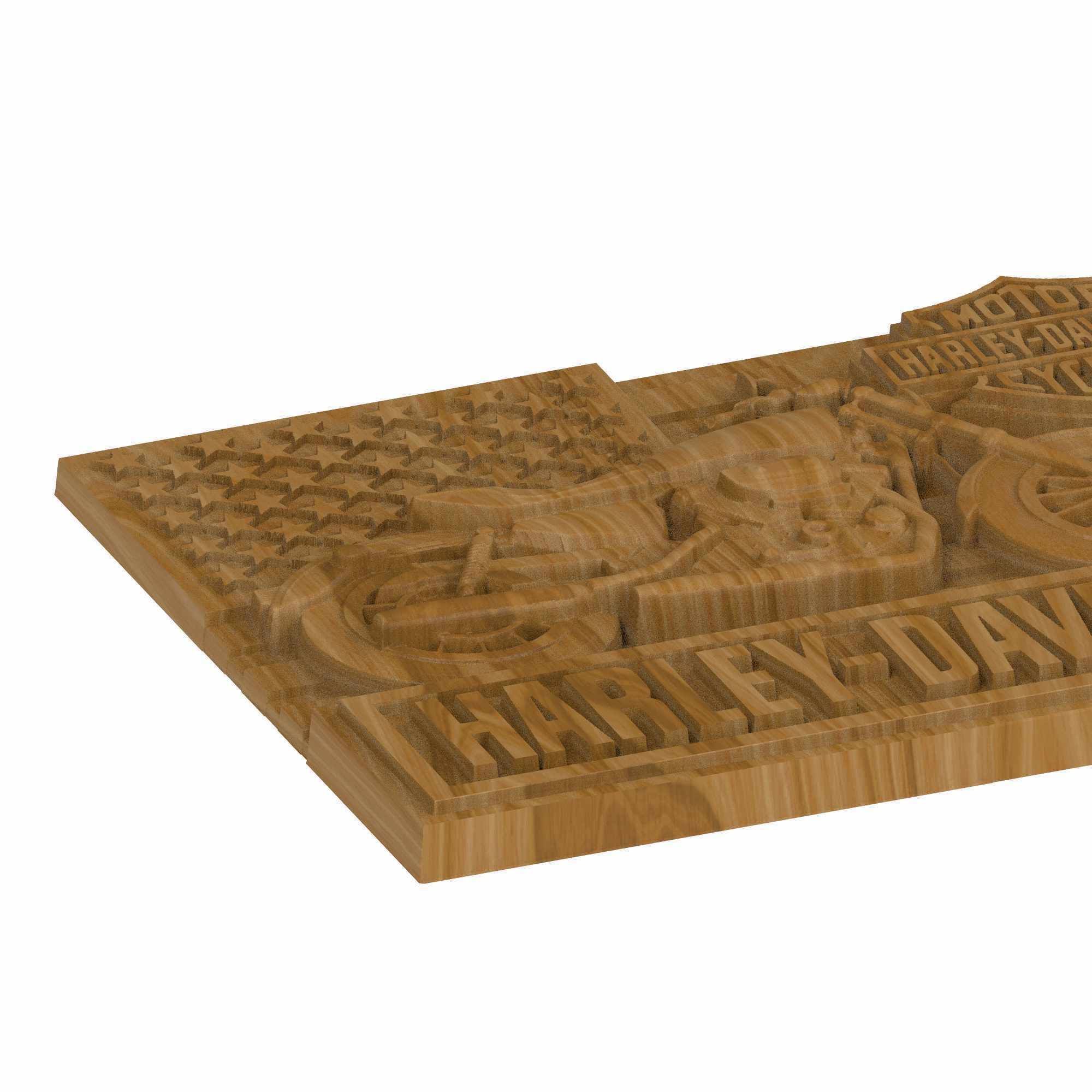 Carved panel painting STL 3D model_3