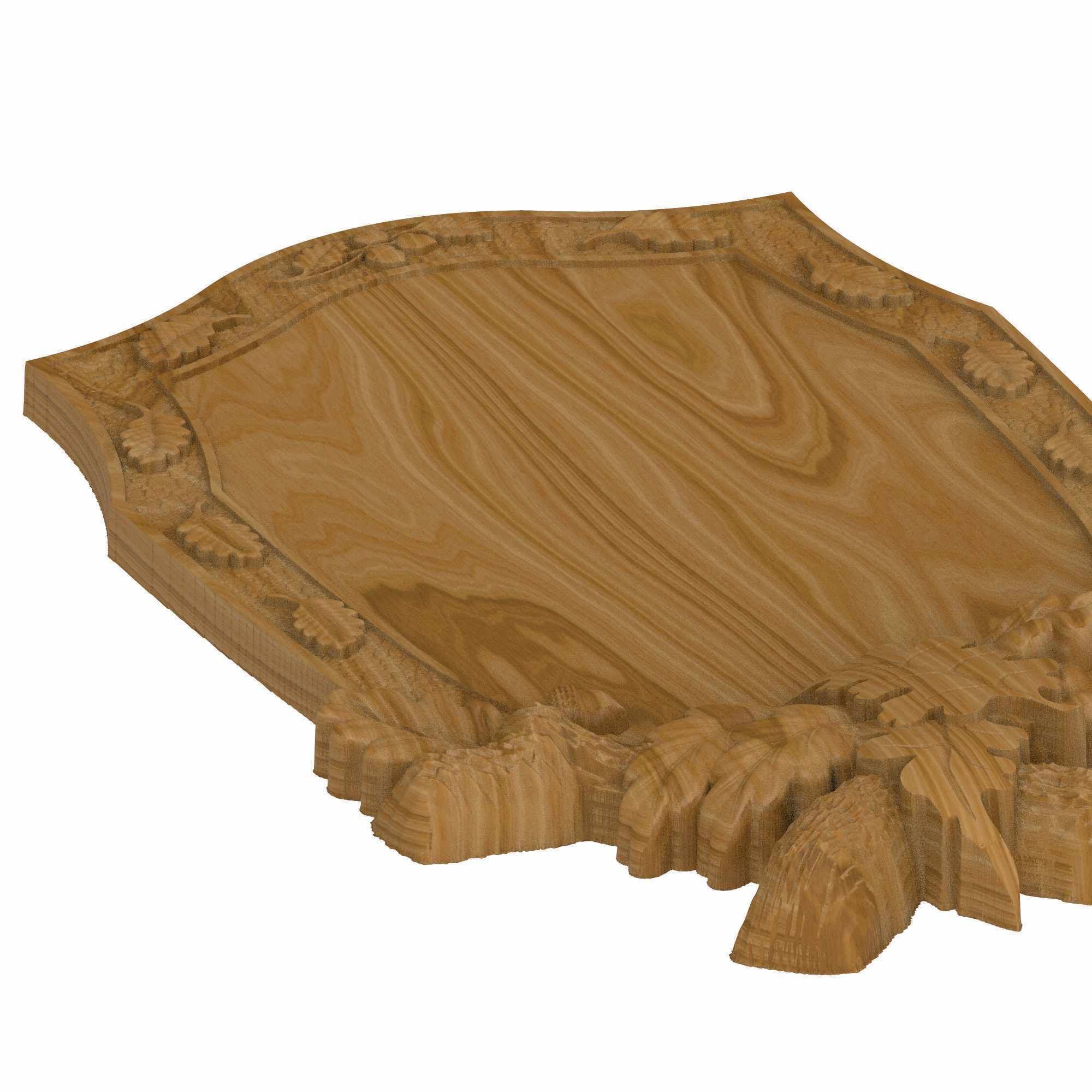 Carved panel painting STL 3D model_3