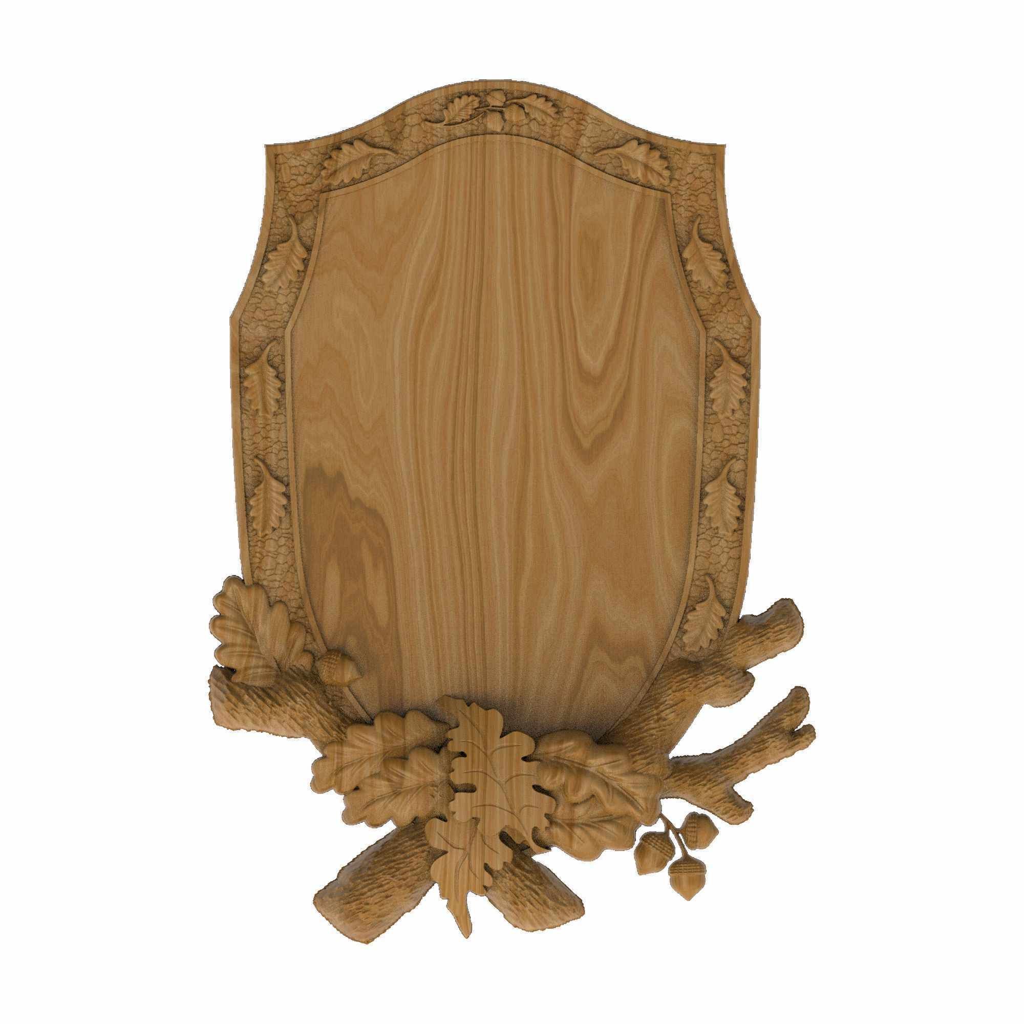 Carved panel painting STL 3D model_2