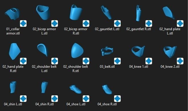 Jedi Armor One12 Scale STL files 3D print model_4