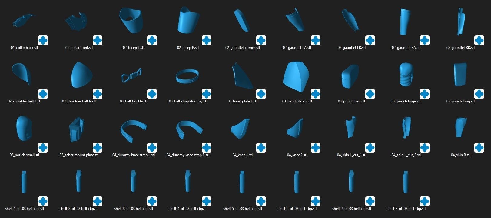 Jedi Armor Full Size Props STL Files 3D print model_4