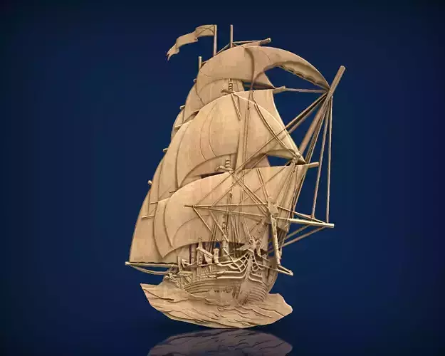 Carved panel painting STL