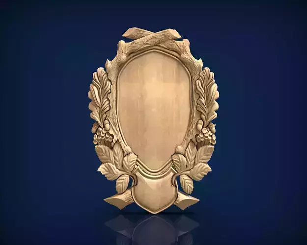 Carved panel painting STL