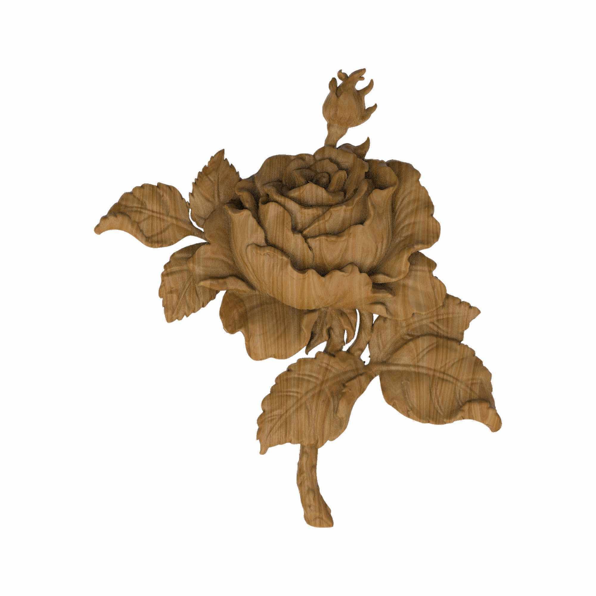 Carved panel painting STL 3D model_2